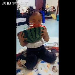 小孩搞笑吃瓜视频,小萌娃搞笑吃瓜瞬间，萌态十足引网友爆笑